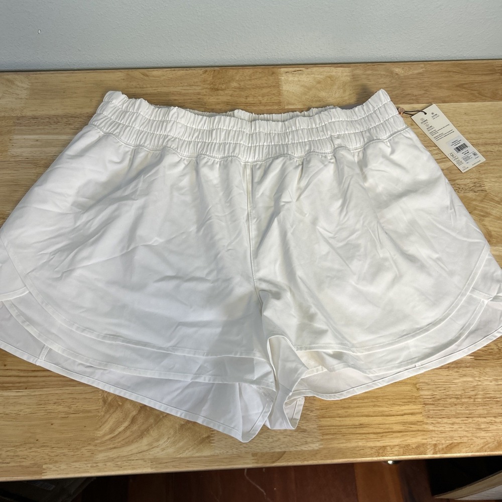 CALIA Womens High Rise Step Up Shorts Pure White WAX12351W XL NWT